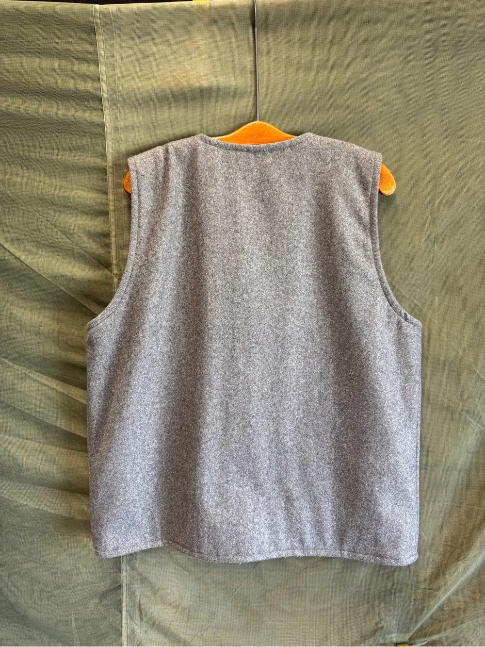 Iron & Resin Gray Wool Button Vest
